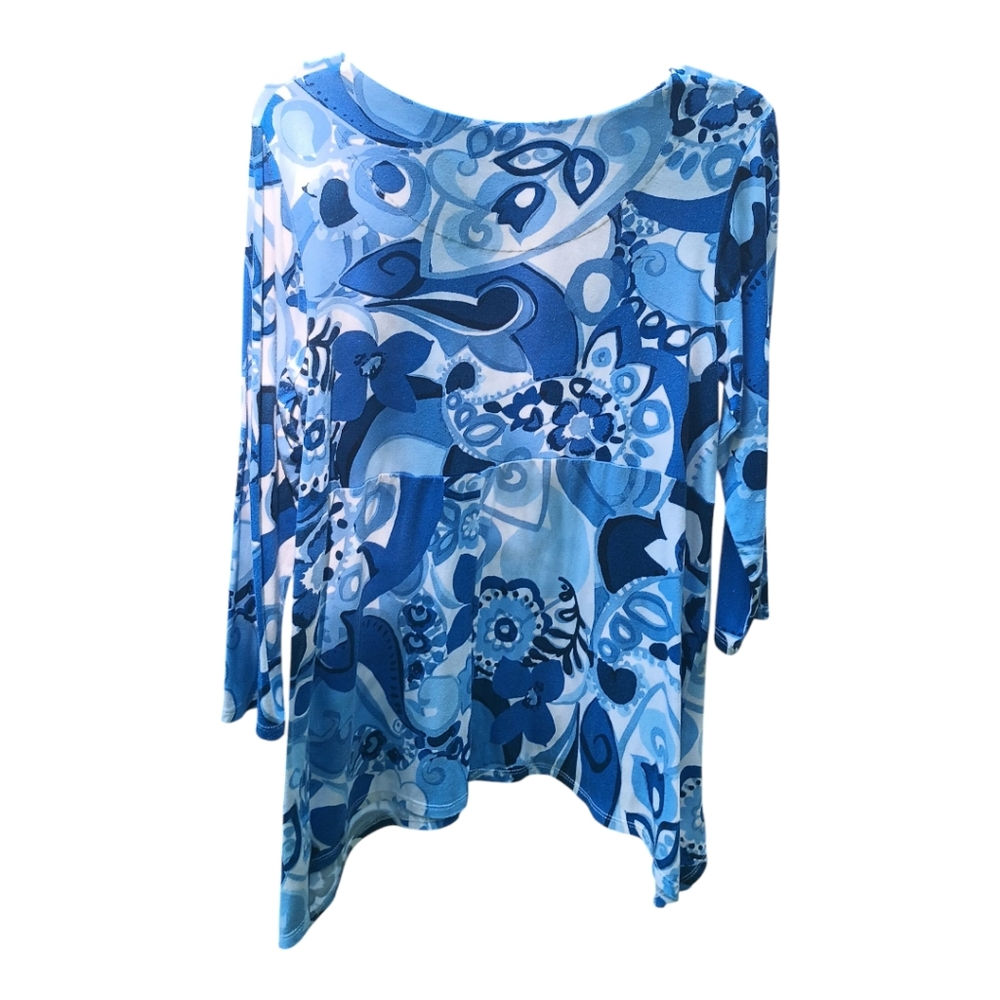 Ruby Rd. Abstract Floral Blouse - Picture 2 of 6
